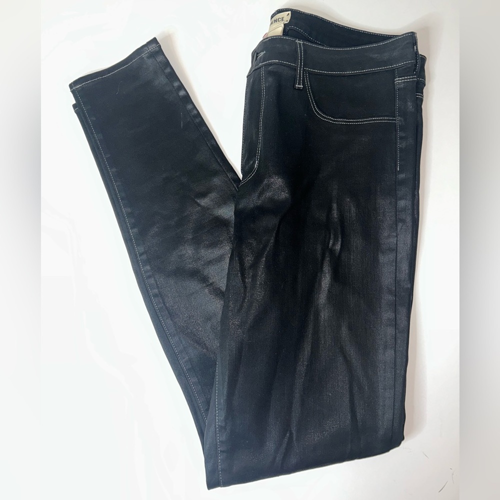L’AGENCE women’s “Marguerite” coated black high‎ rise skinny jeans size 32